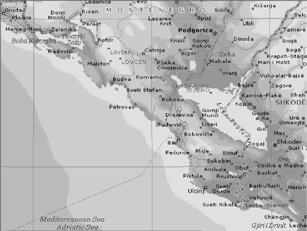 Demografski profil Crnogorskog primorja Geografska karta Crnogorskog primorja odmah ispod njih je i Tivatski zaliv, najveći od pomenuta tri trougla, jasno izdvojen Kumborskim tjesnacem, koji ga