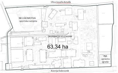 površine Granica i površina obuhvat GP Zagrebački velesajam 46,26