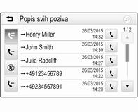 Telefon 41 Postavke kontakata Kontakte s popisa možete sortirati prema prezimenu ili imenu. Pritisnite ;, zatim odaberite POSTAVKE za prikaz odgovarajućeg izbornika.
