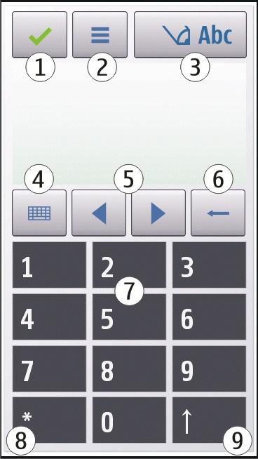 36 Pisanje teksta 1 Zatvori - Zatvara virtuelnu tastaturu (Alfanumerička tastatura).
