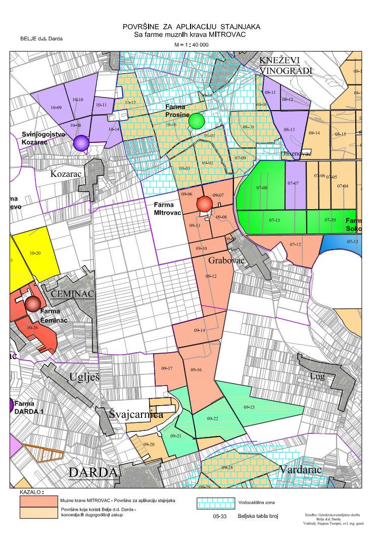 Prilog 3 - Prikaz poljoprivrednih površina za aplikaciju stajskog