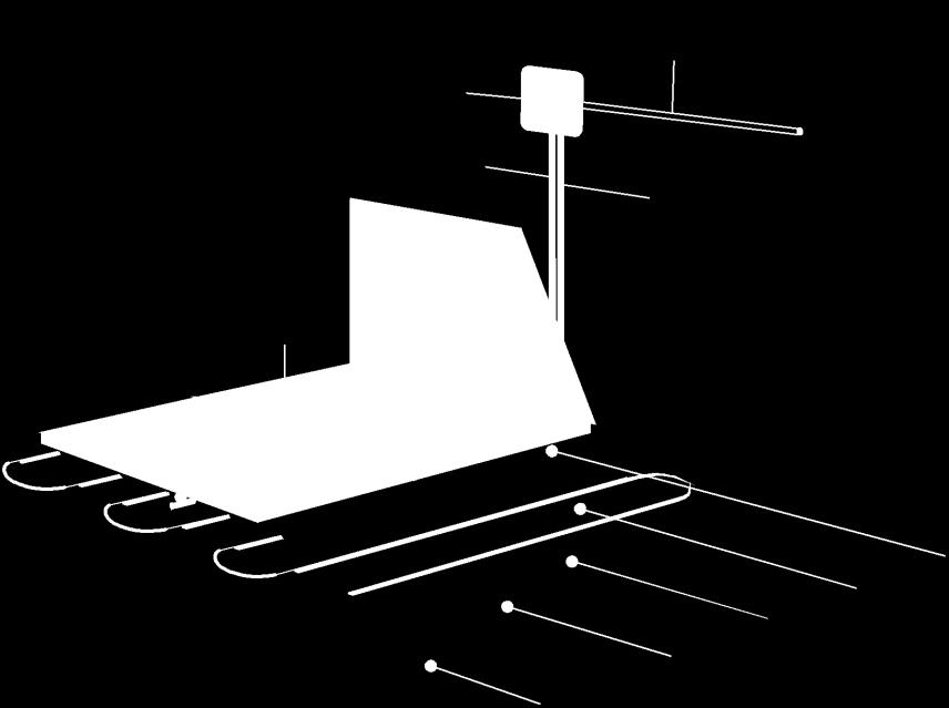 U ovom slučaju, cev se ugrađuje u izdubljen kanal na zidu i dovodi u zagrejan deo poda kupatila. B A 2 3 1 1. Zid 2. Montaţna kutija 3. Regulator 4 4. Cev senzora 5. Zidne polčice 6. Koleno cevi 7.