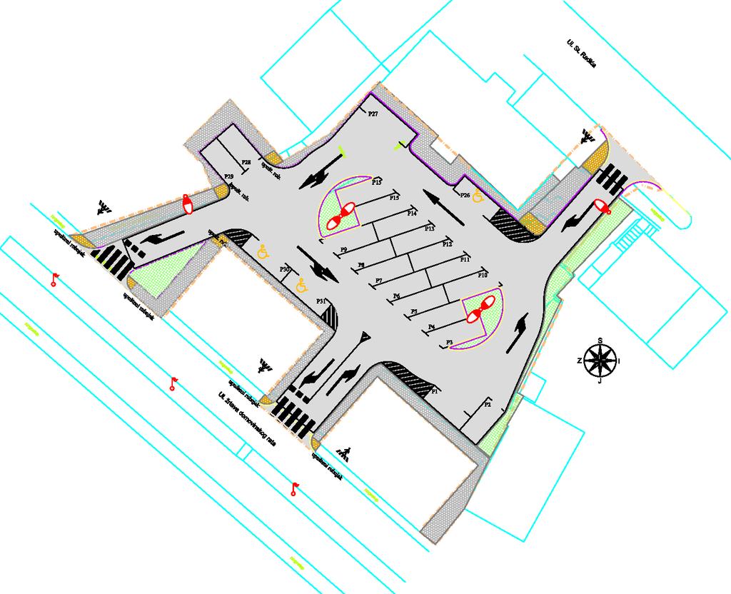 Slika 1: Tlocrtna konfiguracija stupova javne