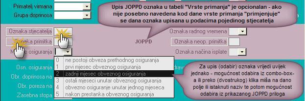 Važno! Upis JOPPD oznaka (osim oznake naĉina isplate - Stranica B 16.1.) je obvezan!