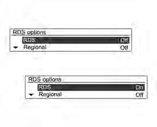 Okrenite komandno dugme MENU- TUNE da biste izabrali RDS opcije, a zatim pritisnite dugme MENU-TUNE. Uključivanje i isključivanje RDS a Podesite RDS opciju na Uklj. ili Isklj.
