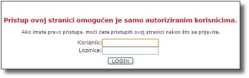 Dozvola za čitanje Dozvola za čitanje omogućava vidljivost stranice u navigaciji stranicu u navigaciji vide samo korisnici s pravom čitanja te stranice.