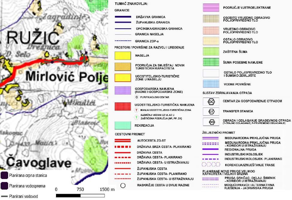 Slika 2.2 Grafički isječak iz kartografskog prikaza 1.