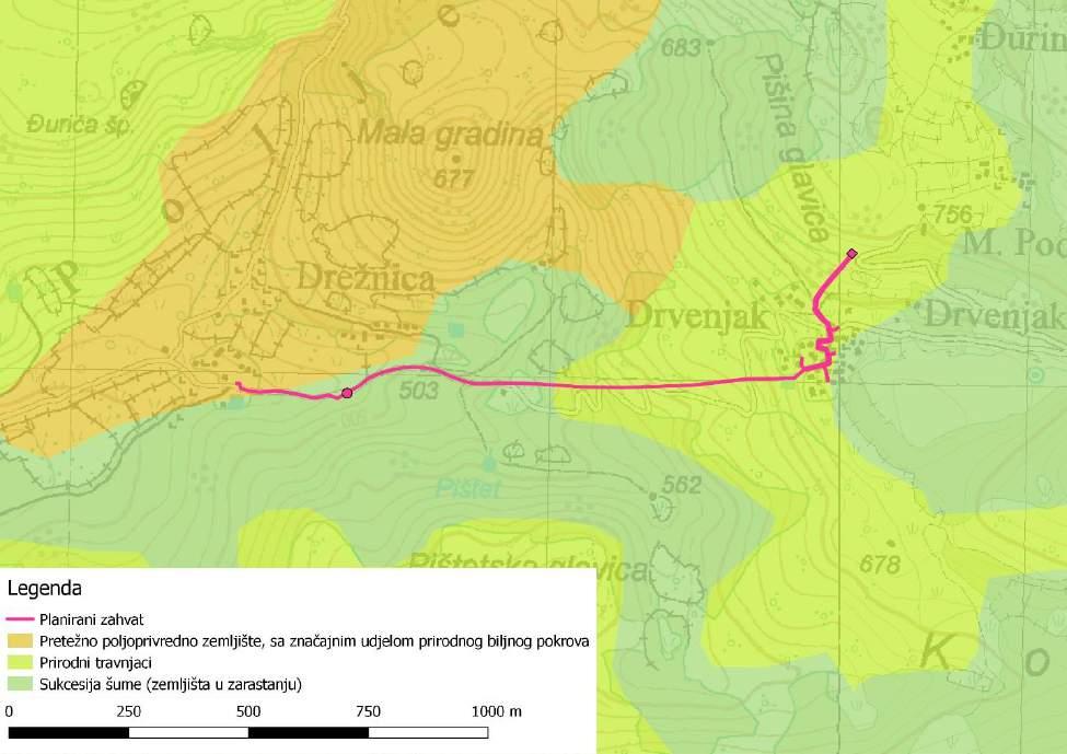 planiranom zahvatu. U krilima antiklinale ističu se bore manjih dimenzija s različitim smjerovima pružana i tonjenja osi. Glavna karakteristika ovih bora je da blago tonu u smjeru istoka.