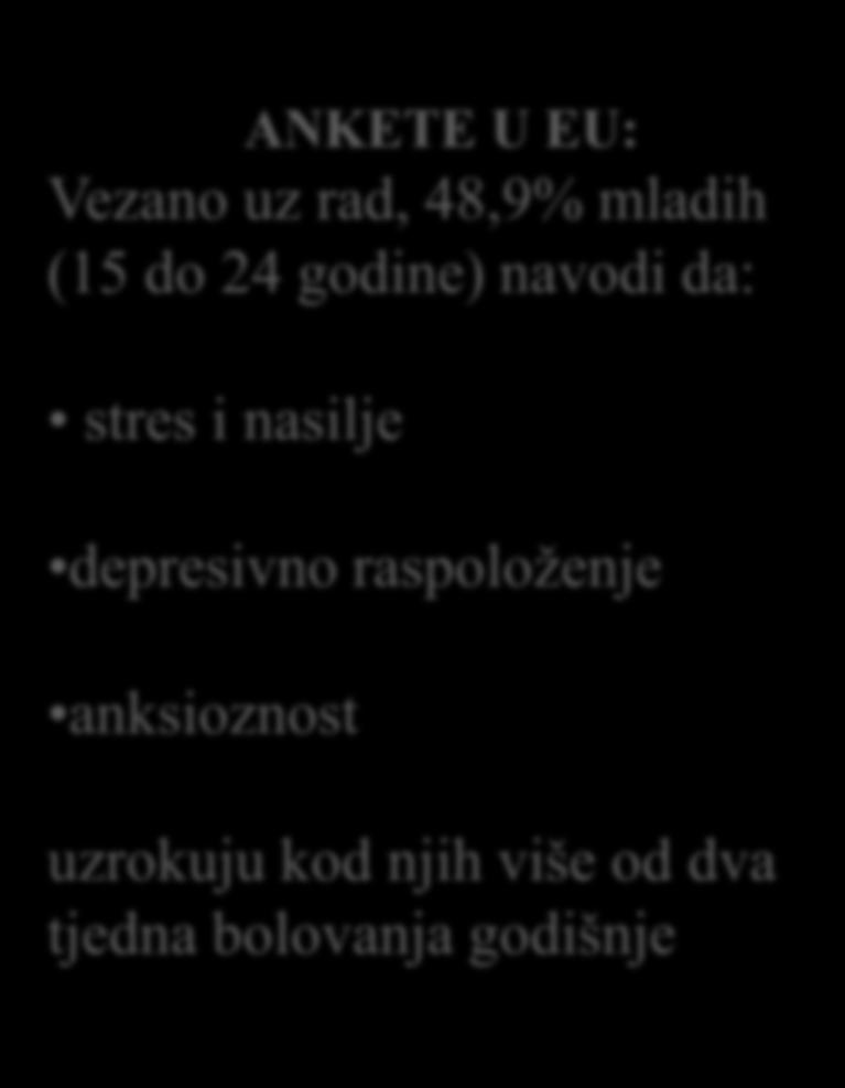 godina Alergijske reakcije prošli uredno liječničke preglede Iritativni dermatitisi Profesionalna astma Zarazne bolesti Bolesti sustava za