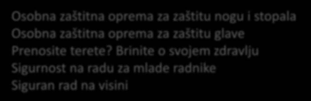 zaštitna oprema za zaštitu glave Prenosite terete?