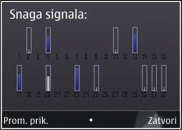 Pozicioniranje (GPS) 72 polož. > Metode određ. položaja > GPS potpom. Intern. > Opcije > Isključi.