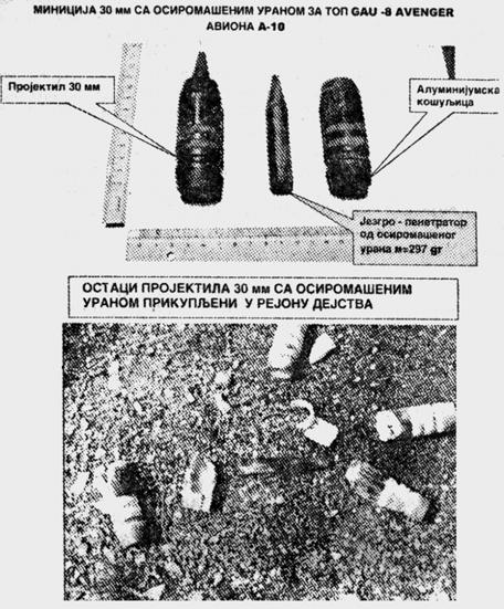 Slika 8: NATO projektil Srebrni metak Vojni naučnici su početkom sedamdesetih godina počeli da ugrađuju osiromašeni uran u zrna i vrhove konvencijalnih, nuklearnih raketa, granata i metaka, krstareća