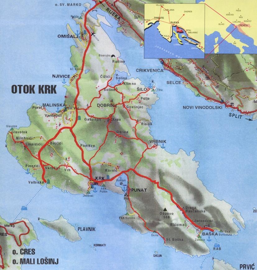 3. MATERIJALI I METODE 3.1. Područje istraživanja Istraživanje je provedeno na području otoka Krka u proljeće 2015. godine.