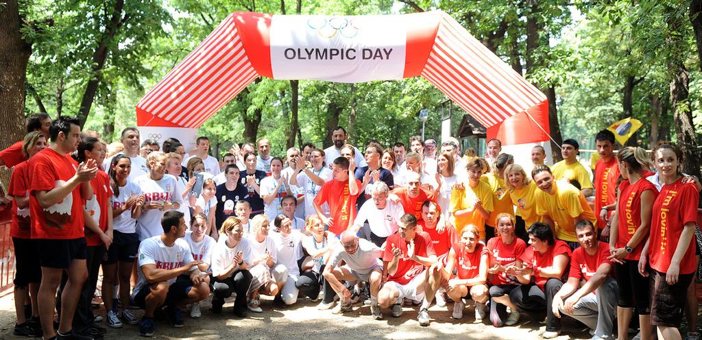U godini Olimpijskih igara, svi učesnici Olimpijskog dana trčali su