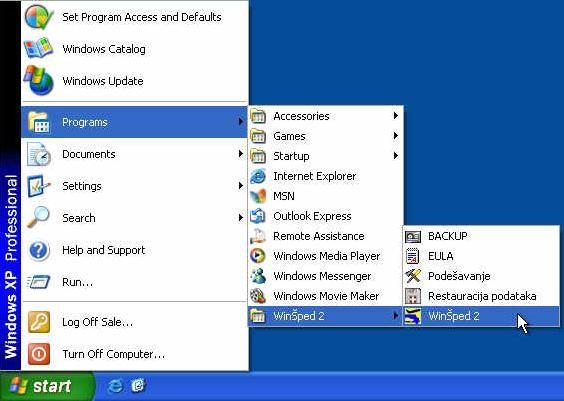 3. POKRETANJE PROGRAMA Program pokrećete klikom na ikonu programa na radnoj površini (desktop-u) ili iz Windows-ovog menija <START>.
