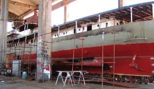 Radovi Pregradnja je započela u trogirskom brodogradilištu gdje je trup broda potpuno ogoljen i detaljno pregledan. Ustanovljeno je uglavnom vrlo dobro stanje poluzakovanog trupa.