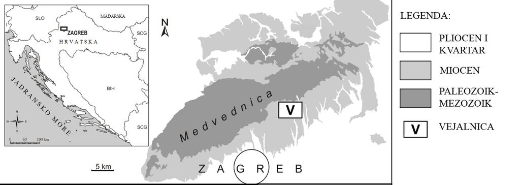 1. UVOD Tema ovog diplomskog rada vezana je uz istraživanje srednjomiocenskih morskih naslaga Medvednice za doktorsku disertaciju Marije Bošnjak.