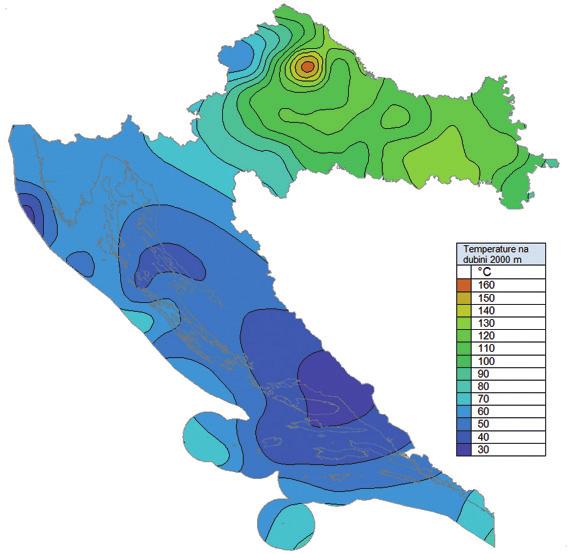 GEOTERMALNA ENERGIJA 19 Osim niskog geotermalnog gradijenta na području Dubrovačko-neretvanske županije, pronalazak ležišta potencijalne termalne vode, kao osnovnog geotermalnog resursa, ograničen je