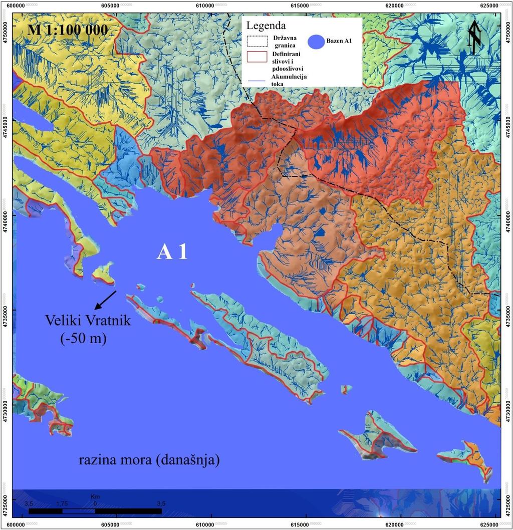 Slika 5.6. Prodor mora i formiranje bazena A1 5.2. Tektonska aktivnost tijekom holocena i Stonski potres iz 1996.godine Širi prostor Koloĉepskog kanala je seizmiĉko aktivno podruĉje u Hrvatskoj.