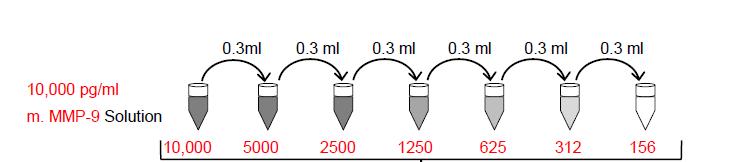gustoće pri 450 nm. Kao standard sam koristio standardnu otopinu koncentracije 10000 pg/ml iz koje sam napravio šest serijskih razrjeđenja koncentracije od 5000 pg/ml do 165 pg/ml (Slika 6.).