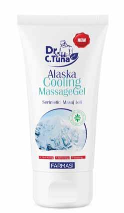 Tuna Alaska rashlađujući gel za masažu s uljem eukaliptusa pruža osjećaj svježine i hlađenja. Brzo se upija i ne isušuje kožu.
