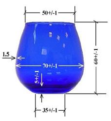 Maslinova ulja se degustiraju u posebno dizajniranim plavim čašama (Slika 6) čiji oblik i karakteristike propisuje regulativa Međunarodnog savjeta za maslinu odnosno uputstvo COI/T.20/Doc. No 5/Rev.