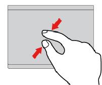 Ova tema vas uvodi u često korišćene gestove dodira kao što su dodir, povlačenje, pomeranje i okretanje. Više gestova možete pronaći u informacionom sistemu pomoći za ThinkPad pokazivački uređaj.