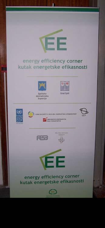 KUTAK ENERGETSKE EFIKASNOSTI Kutak energetske efikasnosti postavljen je u auli Fakulteta elektrotehnike, strojarstva i brodogradnje, Sveučilište u Splitu.