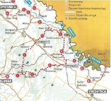 12.2. Rute tzv. Bilodravskog turističkog trokuta Lokalna Bilodravska ruta (sjever). Duljina ove rute je 48 km.