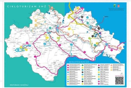 U Sisačko-moslavačkoj županiji se nalaze 4 županijske rute te 26 lokalnih ruta. Slika 37 - Mreža cikloturističkih ruta Sisačko-moslavačke županije Izvor: http://turizam-smz.