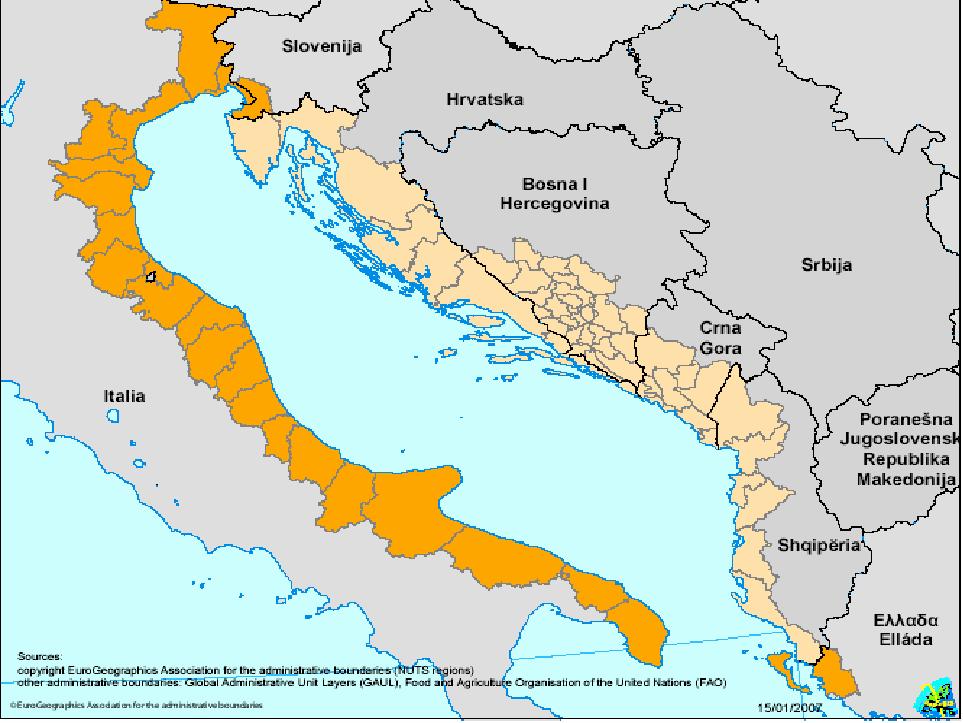 program prekogranične saradnje program i Zemlje učesnice: Italija, Slovenija, Grčka, Hrvatska, Srbija, BiH,