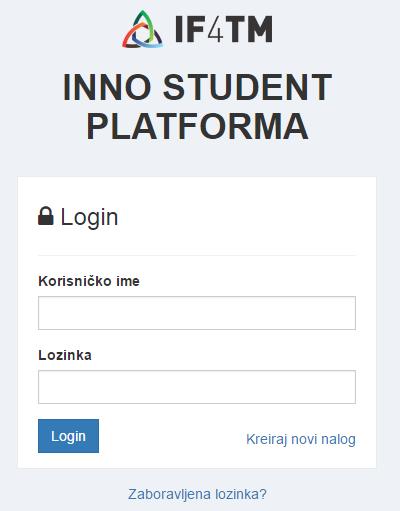Otvaranje naloga na INNO platformi