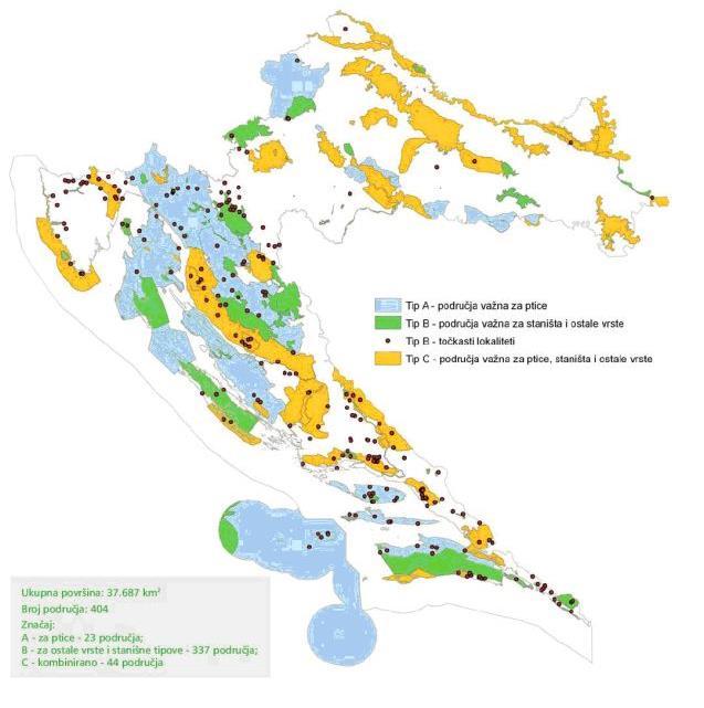 86 3. 2. E K O L O Š K A M R E Ž A Državni zavod za zaštitu prirode je u razdoblju od prosinca 2002. do svibnja 2005.