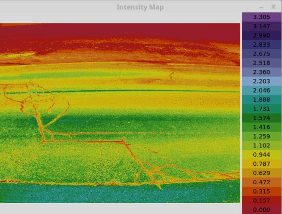 Sjajnost kolnika u blizini pješačkog prijelaza [91] Simulacija lažnih boja u Dialuxu dala je rezultate do 0,75 cd/m 2, što je u usporedbi s dobivenim rezultatima iz Lume gotovo