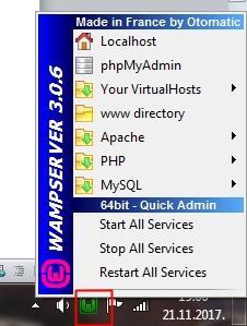 3.2. WAMP SERVER Paket koji je zamijenio zasebno skidanje Apache servera, PHP-a i MySQL-a za webaplikacije je WAMP server.
