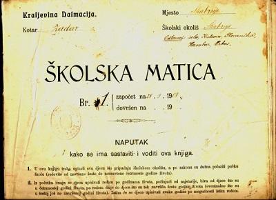 1.1. KRATKA POVIJEST ŠKOLE U ŠKABRNJI Početci školstva u Škabrnji sežu u daleku 1876.
