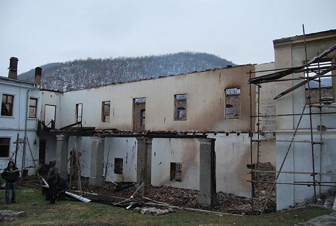 Пожар у манастиру Прохор Пчињски Североисточно