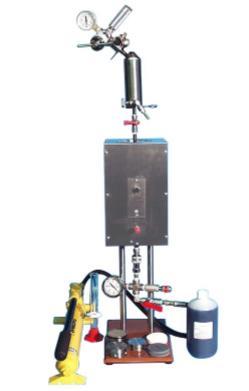 Početna filtracija se mjeri PPT uređajem, koji mjeri filtraciju te sposobnost fluida da stvori premoštenja. Primjer PPT uređaja je prikazan na slici 3-3. Slika 3-3.