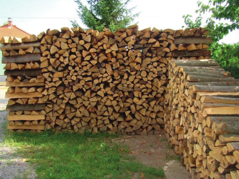 mora se sušiti najmanje toliko vremena koliko je potrebno da mokrina drva bude manja od 20 %, potrebna za savršeno izgaranje. Općenito, iz svih vrsta drva se mogu raditi cjepanice.