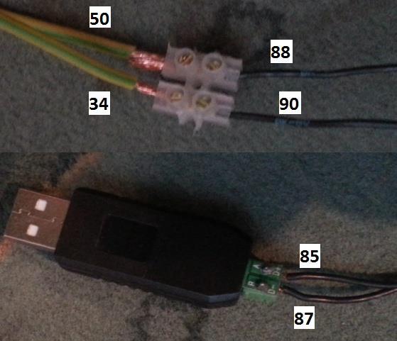 2. korak: izvode se spojevi za RS-485 komunikaciju između Loggera i računala, te spojevi za J1939 komunikaciju Loggera i ECU-a.