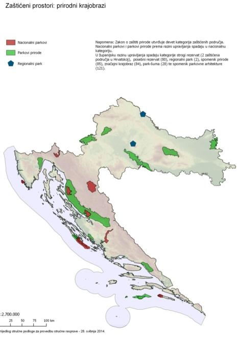 ZAKONSKA ZAŠTITA / LANDSCAPE PROTECTION ZAKON O ZAŠTITI PRIRODE (2013) Nacionalni park - prostrano, pretežito neizmijenjeno područje kopna i/ili mora iznimnih i