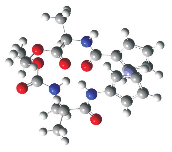 Fig. 27 Two pairs of P/M-conformations belonging to Boc- Aib-Fca-Ala- (118): the A forms are analogous to conformations found in 116/117 containing double IB motif (9/12 membered rings) and B forms