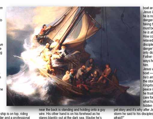 stranica 6 PARISH BULLETIN / ŽUPNI VJESNIK 21. lipnja 2015. Let s meditate on The Storm on the Sea of Galilee.