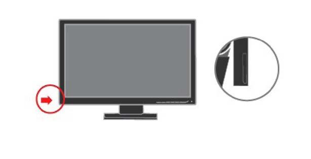 Servisne informacije Brojevi proizvoda Serijski broj monitora nalazi se na okviru monitora, kako je prikazano dolje.