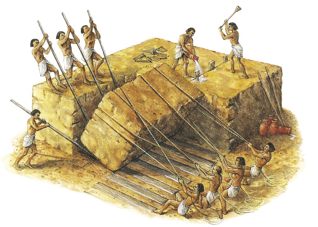 Kefrenova piramida visoka je 136 m, a Mikerinova 61 m.