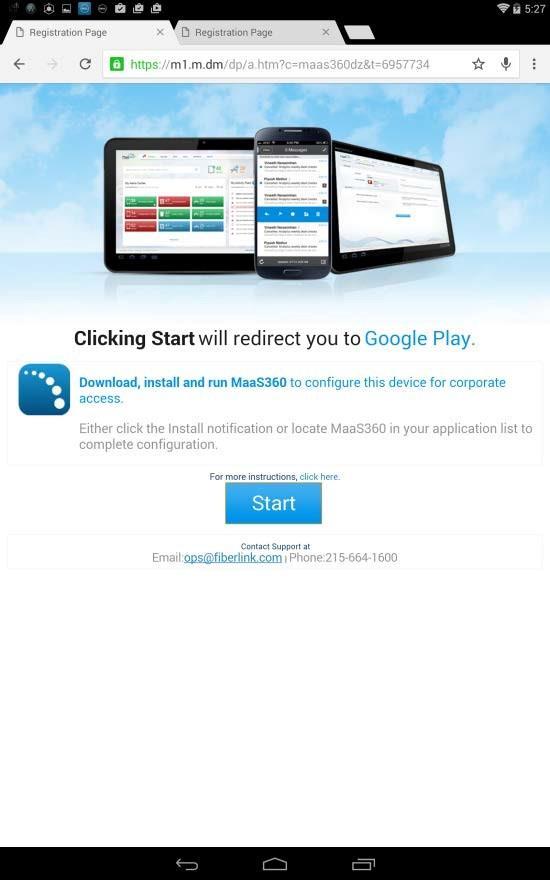 3. Kada se prikaže IBM MaaS360 aplikacija na Google Play Store, kucnite Install. 4.