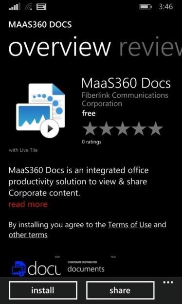 Company Hub Certificate Da bi ste koristili MaaS360 aplikacije na