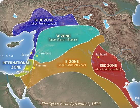 Islamska država (ili ISIS, Isil, Daesh) proglasila je "kraj sporazuma Sykes- Picot", nakon što je uklonila granične postaje duž sirijsko-iračke granice.