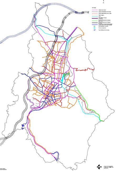 Сл. 3. Развој саобраћајне мреже у урбанистичкој документацији Бањалуке. Сл. 4. План саобраћаја Бањалуке извод из неусвојеног Приједлога УП Бањалуке 2008 2020.