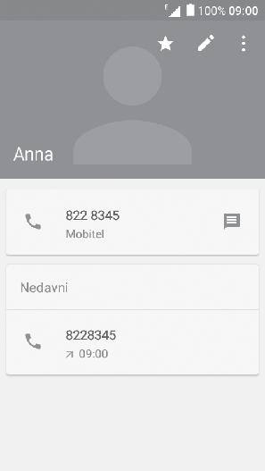 Promjena zadanog broja kontakta Za kontakte s više brojeva možete postaviti zadani broj telefona.